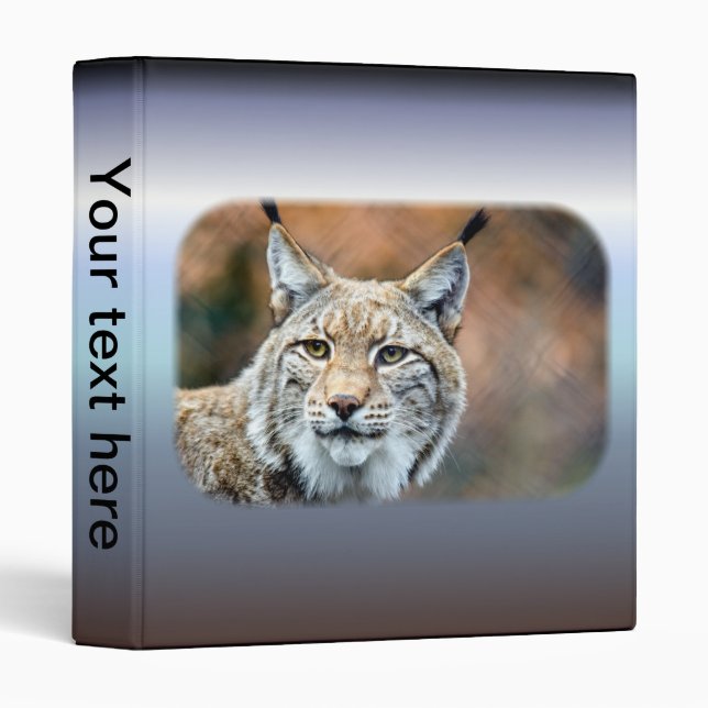 Lynx Bobcat Wildlife Predator Cat Binder (Front/Spine)