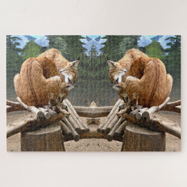 Lynx cats jigsaw puzzle (Horizontal)