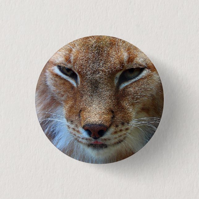 Lynx Face - Badge 1 Inch Round Button (Front)