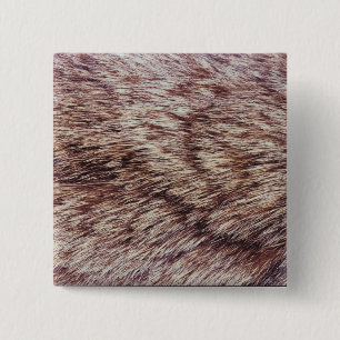 Lynx fur 2 inch square button