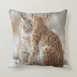 Lynx love throw pillow