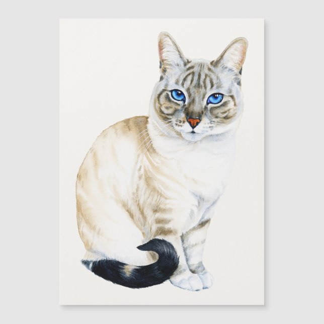 Lynx Point Siamese Cat  Magnetic Card (Front)