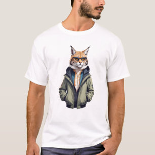 Lynx Portant un Sweat - shirt à capuche drôle Cool
