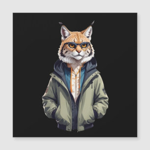 Lynx Wearing Hoodie Funny Cool Animal Character