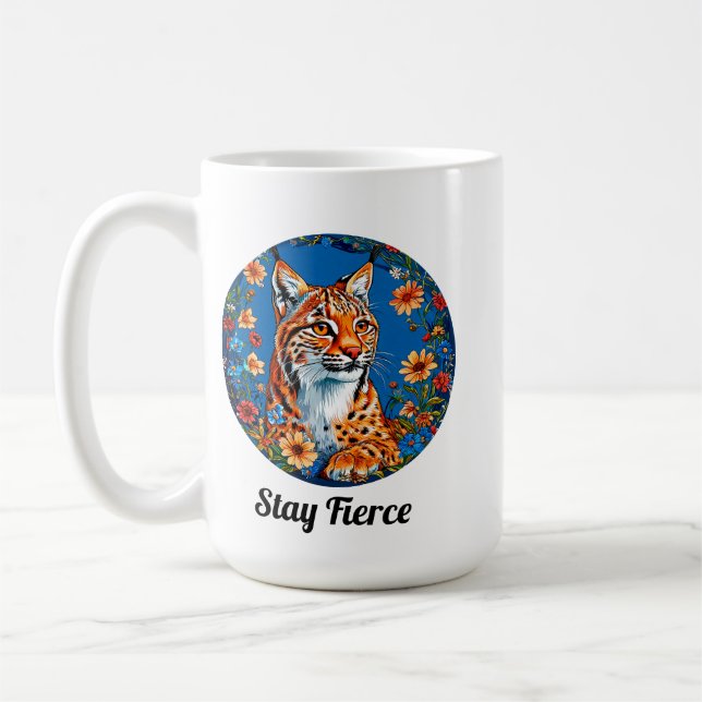 Lynx Wild Animal Fierce Wildlife Nature Design Coffee Mug (Left)