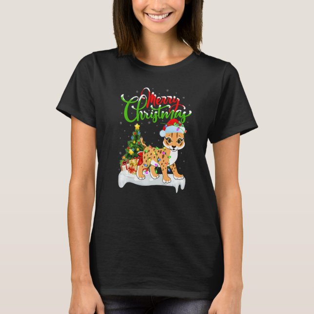 Lynx  Xmas Decorations Santa Lynx Christmas T-Shirt (Front)