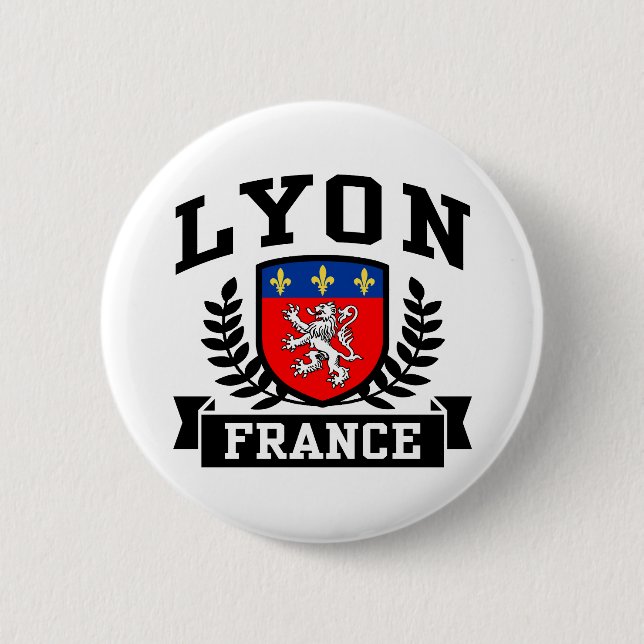 Lyon 2 Inch Round Button (Front)