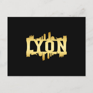 Lyon City Skyline Cityscape Trip Funny Gift Idea Postcard