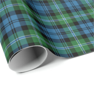 Lyon Clan Tartan Irish Plaid Pattern Wrapping Paper