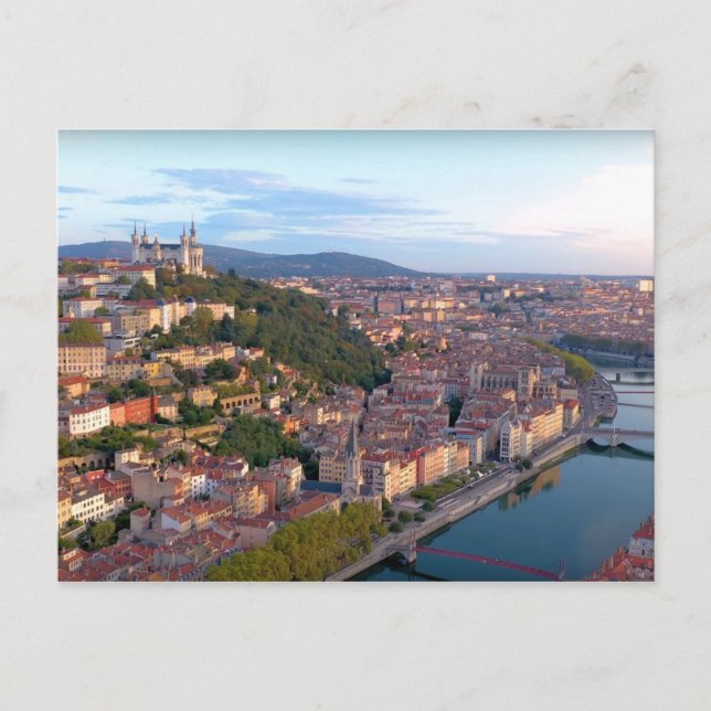 Lyon colline de Fourvière Postcard (Front)