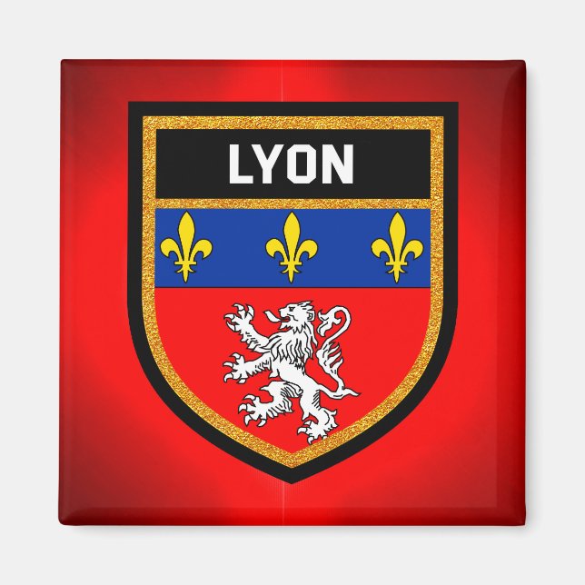 Lyon Flag Magnet (Front)