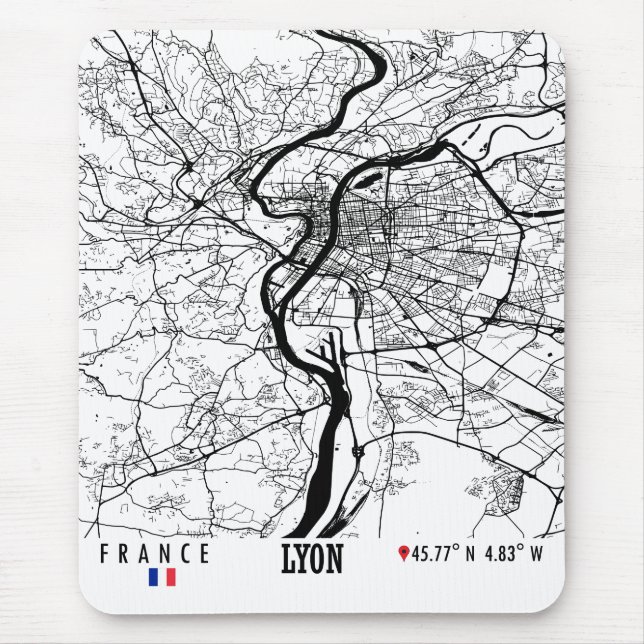 Lyon, France Mouse Pad (Front)