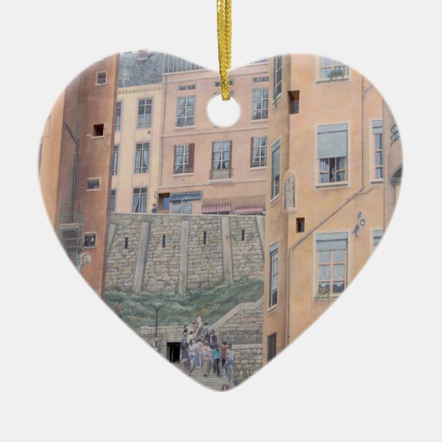 Lyon, France - ornement d'arbre de Noël (Devant)