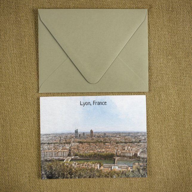 Lyon France Panorama View Postcard (lyon france panorama view postcard)
