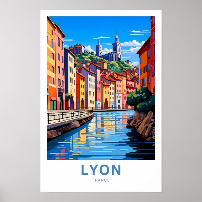 Lyon France Travel Print (Front)
