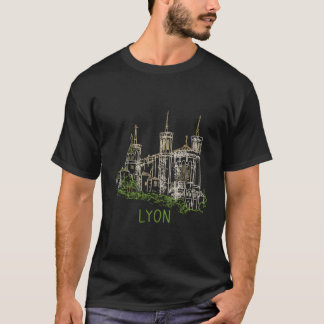 Lyon France Unique Hand Drawn Art Gift Men Women T-Shirt