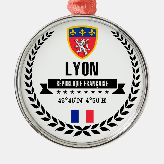Lyon Metal Ornament (Front)