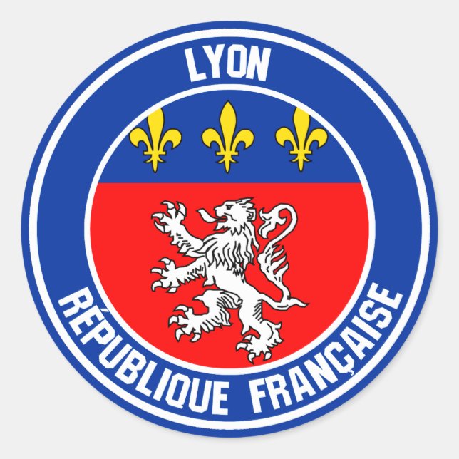 Lyon Round Emblem Classic Round Sticker (Front)