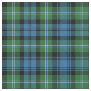 Lyon Tartan Pattern Blue and Green Irish Plaid Fabric