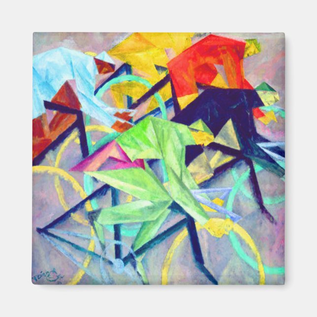 Lyonel Feininger Bicycle Race Magnet (Front)