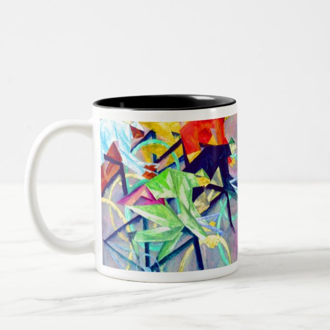 Lyonel Feininger Bicycle Race Two-Tone Coffee Mug (Left)