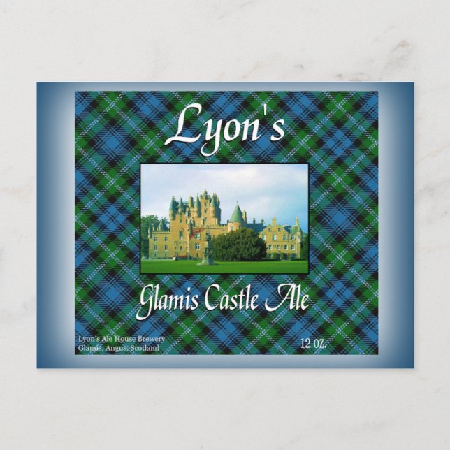 Lyon's Glamis Castle Ale Postcard (Front)