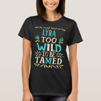 LYRA Name Cute Retro Girls Wildflower LYRA Name T-Shirt