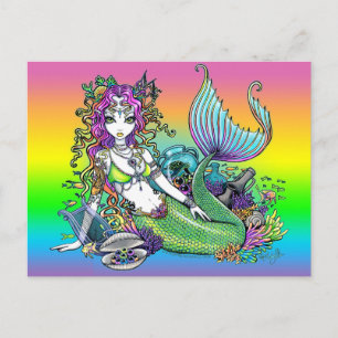 "Lyra" Rainbow Sea Scape Mermaid Postcard