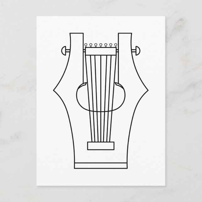 Lyre (lyra) - Ancient Greek Instrument Postcard (Front)