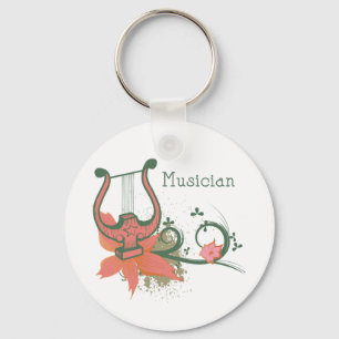 Lyre Musician Keychain