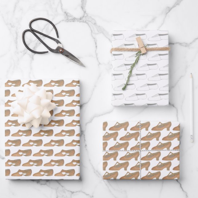 Lyrical Acro Character Shoes Dance Teacher Studio Wrapping Paper Sheet (Front)