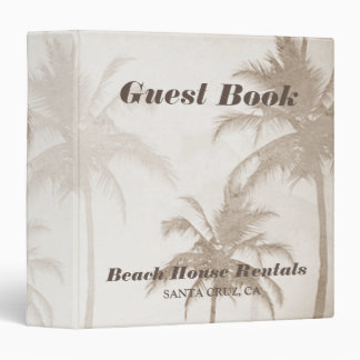 Lyrical Vintage Sepia Tropical Palms Custom Binder