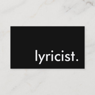 lyricist. business card
