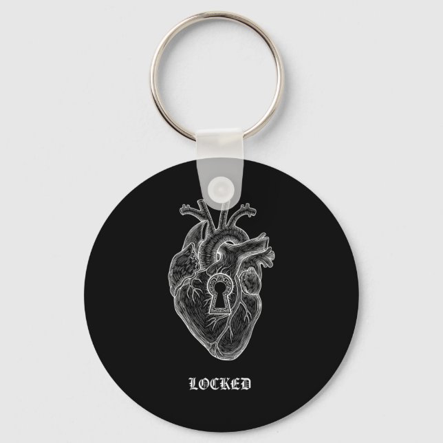 Lyriclyfe-long Sleeve Shirt-achy Breaky Heart-lock Keychain (Front)