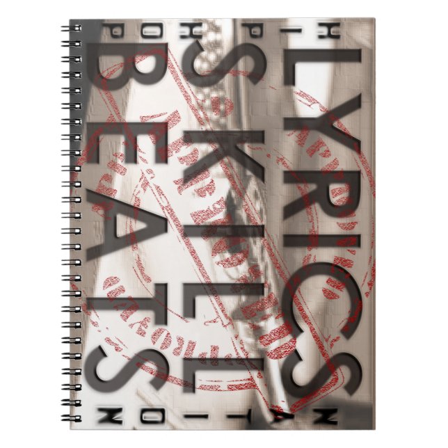 LYRICS SKILL BEATS hip hop Notebook (Front)