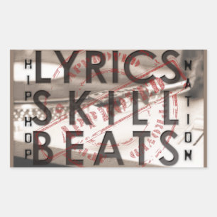 LYRICS SKILL BEATS hip hop Sticker