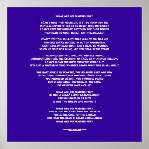 Lyrics to "What are You waiting for?" Poster