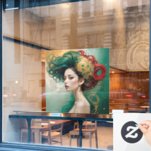“Lyrielle” - The Green-Gold Empress Window Cling