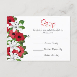 Lys à fleurs rouges canneberges - Mariage RSVP