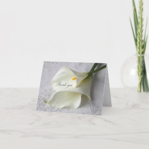 Lys calla blancs sur lin merci