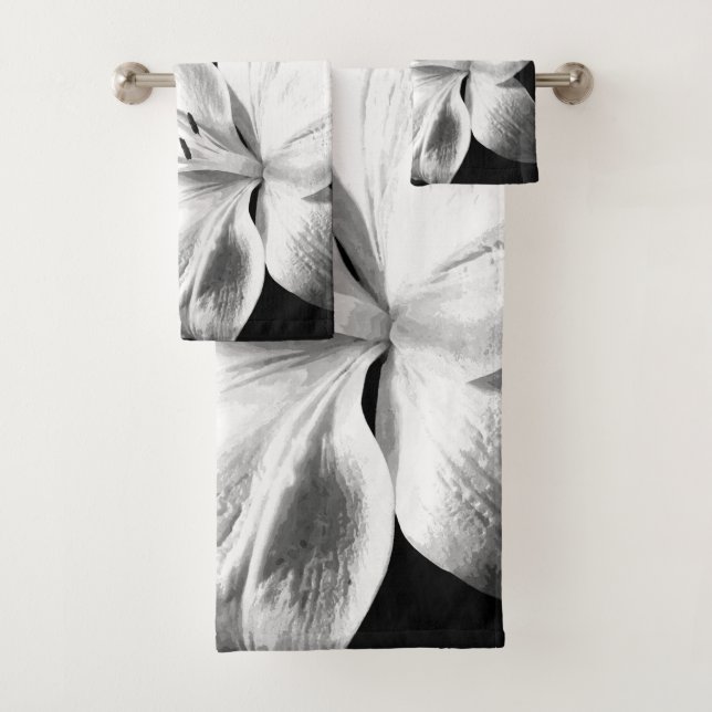 Lys de fleurs noires et blanches (En situation)