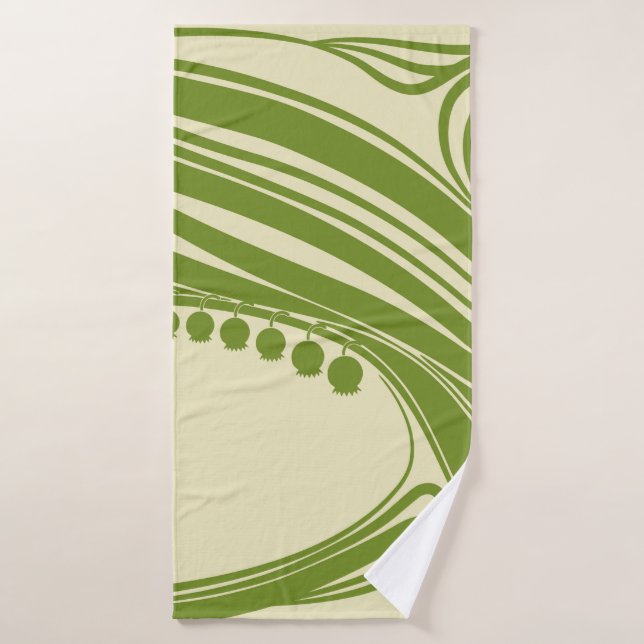 Lys de la vallée. Cadre floral. Belle pinte (Serviette de bain)