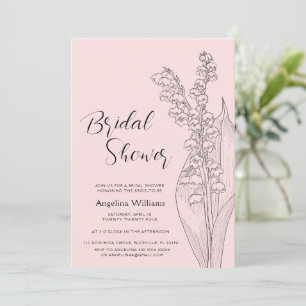 Lys de la vallée Invitation douche nuptiale
