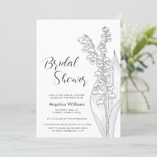 Lys de la vallée Invitation douche nuptiale