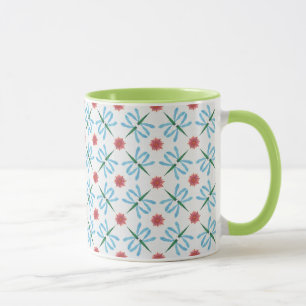Lys d'eau vert et blanc Ringer Mug