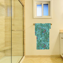 Lys d'or Vintage Fleurs florales Bleu rose Vert