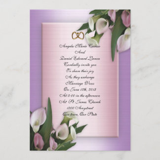 Lys faire-part de mariage calla