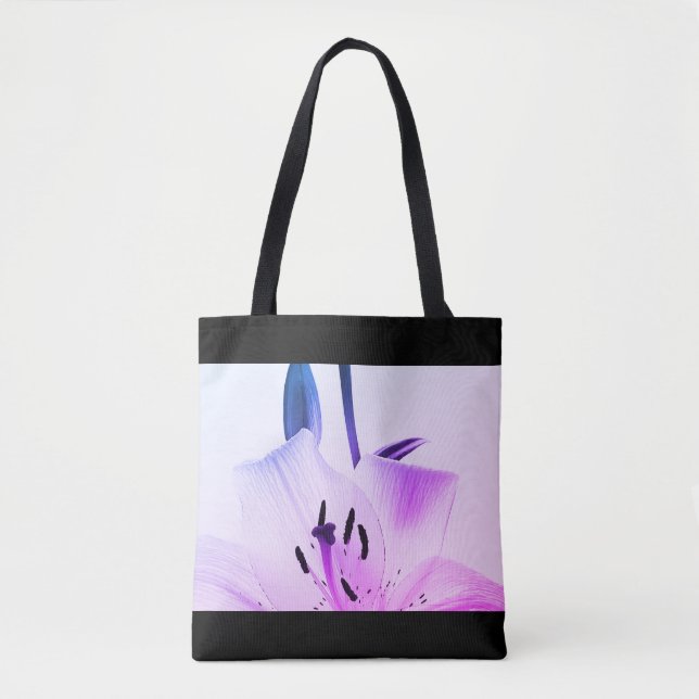 Lys noir et blanc Miami Black Rim Sac fourre-tout (Devant)