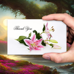 Lys rose chic Lys Carte de visite de Merci floral