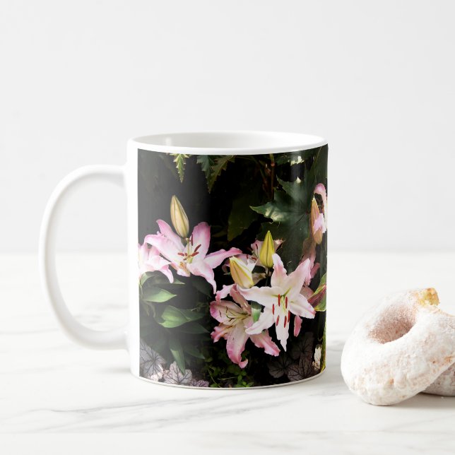 Lys roses/blancs MUG à Longwood (Avec donut)